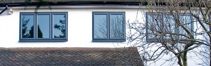 PVCu grey windows