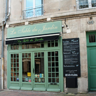 Parisian café with French doors
