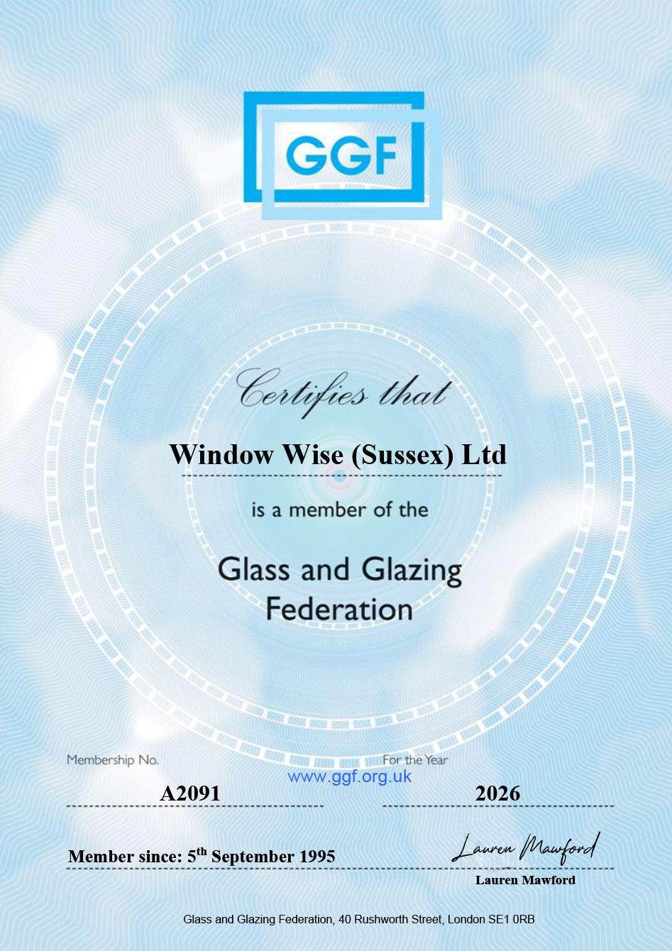 GGF certificate 2026